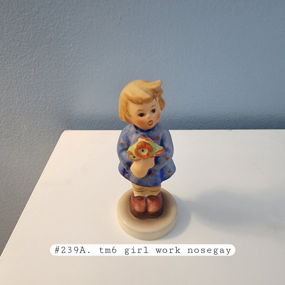 Goebel Figurine with Blue Dress and Blonde Hair